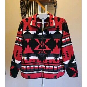 Vintage RALPH LAUREN Aztec Fleece Jacket Womens 1X LRL Lauren Active Southwest
